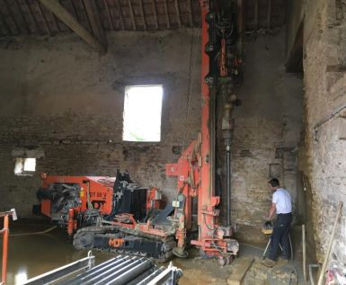 Chantier Géothermie verticale - BUSSIERES